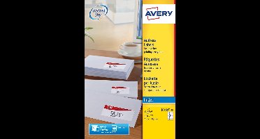 Avery J8159-25 adresetiketten ft 63,5 x 33,9 mm (b x h), 600 etiketten, wit 5 stuks