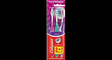 Tandenborstel Colgate Zig Zag Medium 3 Onderdelen