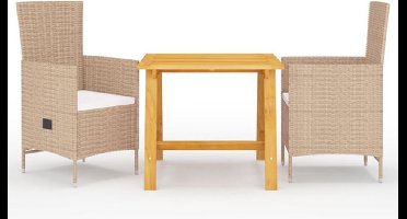 vidaXL - 3-delige - Tuinset - beige