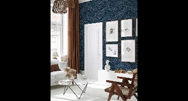 Behang op rol - Deep Forest  navy