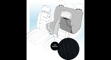 Flamingo Beschermdeken voor Auto "Coda" – Zwart – 214 x 147 cm – Extra Grote Waterafstotende Achterbankbeschermer voor Honden