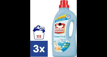 Omino Bianco Vloeibaar Wasmiddel Nature Fresh - 3 x 1.480 l (111 wasbeurten)