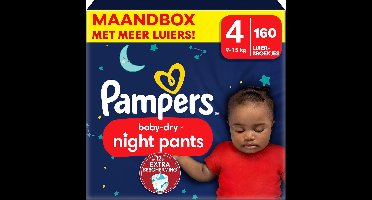 Pampers - Baby Dry Night Pants - Maat 4 - Maandbox - 160 stuks - 9/15 KG