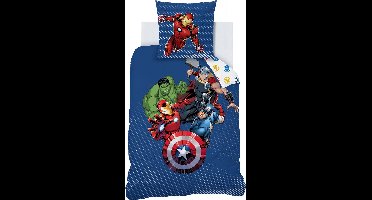 Marvel Avengers Dekbedovertrek Team - Eenpersoons - 140 x 200 cm - Katoen