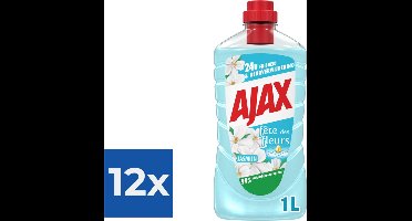 Ajax Allesreiniger Fete de Fleur Jasmijn 1 liter - Voordeelverpakking 12 stuks