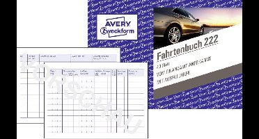 Avery-Zweckform 222 DIN A6 liggend Ritregistratieboek Aantal paginas: 40 Wit 40 vellen
