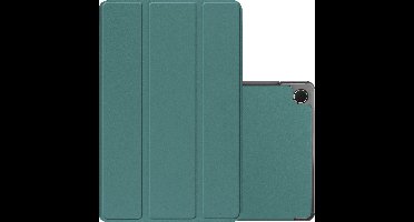 Hoes - Geschikt voor Samsung Galaxy Tab A9 - Dun & Stevig - Trifold Bookcase - Hard Cover - Hardcover Book Case - Tablet Hoesje - Donkergroen