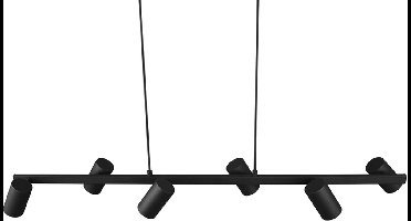 TRIO MARLEY - Hanglamp - Zwart mat - excl. 6x GU10 35W - Aanpasbaar in de hoogte