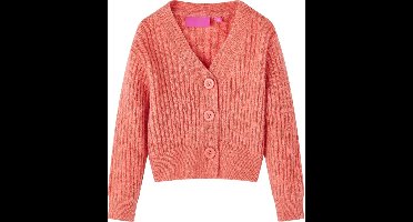 vidaXL - Kindervest - gebreid - 104 - middelroze