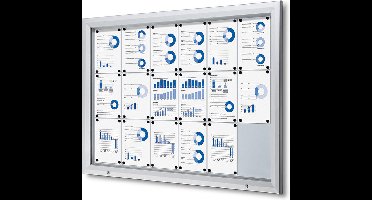 Vergrendelbaar Notitiebord Outdoor SCT met Gasveer 18 X A4 - Syna SCT18XA4PH - Horeca & Professioneel