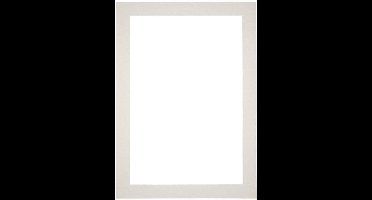 Passe-Partout Fotomaat 10x20 cm - Lijstmaat 21x30 cm - Lichtgrijs - Museumkarton - Fotolijst niet inbegrepen