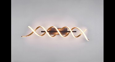 LED Plafondlamp - Plafondverlichting - Torna Sarina - 41W - Aanpasbare Kleur - Dimbaar - Rechthoek - Mat Goud - Aluminium