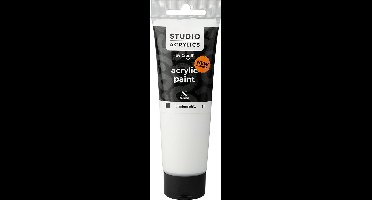 Acrylverf – Witte Verf – Acrylaatverf – Acrylic paint – Hobbyverf – Knutselen en Verven – Sneldrogend – White (#81) – Dekkend – Creall Studio – 120 ml