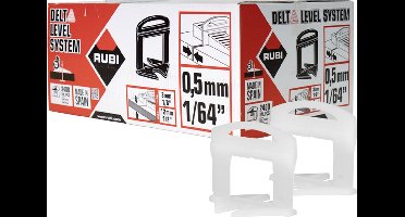 Rubi Delta Levelling Clips 0,5 mm • 2.400 s • Tegel Levelling • Vloertegels leggen