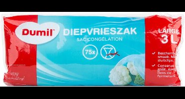 Dumil diepvrieszak 3L 75 stuks