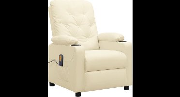 vidaXL - Massagestoel - kunstleer - crèmekleurig