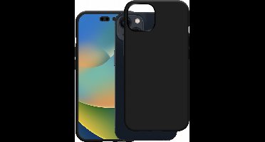 Just in Case hoesje geschikt voor iPhone 14 Hoesje Siliconen - Flexibele Case - Zwart