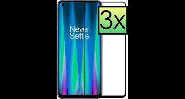 Screenprotector - 3 Stuks - Geschikt voor OnePlus Nord CE 2 - Full Cover - Beschermglas - Gehard Glas - Tempered Glass - Screen Protector