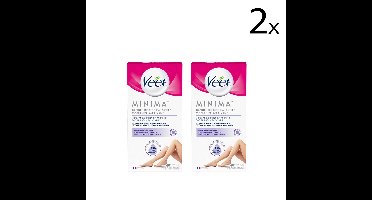 Veet Ontharingsstrips - Benen & Lichaam - Hypoallergene Minima - 40 stuks x2