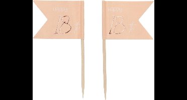Folat - Prikkers Elegant Lush Blush 70 Jaar - 36 stuks