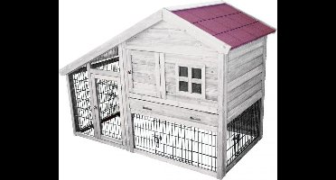 Duvo+ Woodland konijnenhok tridolf cottage 150x80x108cm