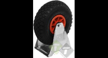 Bokwiel luchtband rode kunstof velg - Luchtband van zware kwaliteit 26 cm -bok wiel op lucht