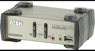 2-Poorts KVM Switch Zwart/Zilver
