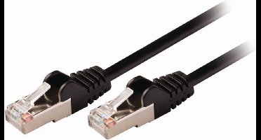 CAT5e Netwerkkabel - SF/UTP - RJ45 Male - RJ45 Male - 1.00 m - Rond - PVC - Zwart - Envelop