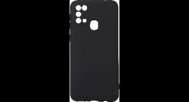Shop4 - Samsung Galaxy M31 Hoesje - Zachte Back Case Mat Zwart