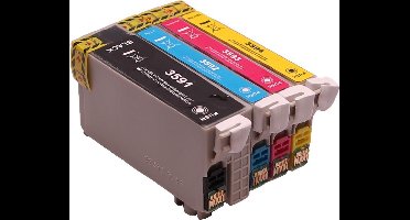 Set 4x ABC huismerk inkt cartridge geschikt voor Epson 35XL voor Epson WorkForce Pro WF-4720 WF-4720DWF WF-4725 WF-4730 WF-4730DTWF WF-4735 WF-4735DTWF WF-4740 WF-4740DTWF