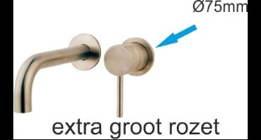 Wiesbaden Rozet 75 mm. t.b.v. Kraangedeelte 29.4121 - Geborsteld Staal