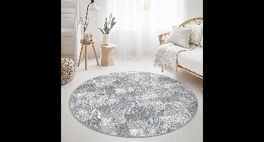 Stijlvol Wasbaar Antislip Vloerkleed Rond – Katoen & Polypropyleen – Voor Binnen Runden 118 1