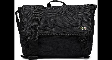 LACOSTE schoudertas tabletzak Messenger Bag Noir zwart