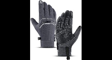 Winteraccessoires winterhandschoenen – grijs – XL – 1 Stuk – unisex,winddicht,waterbestendig,antislip,touchscreen-functie,met zakje,geschikt voor fietsen&hardlopen&skiën&dagelijks gebruik