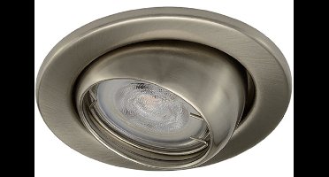 LED inbouwspot Lud -Rond RVS Look -Extra Warm Wit -Dimbaar -4W -Philips LED