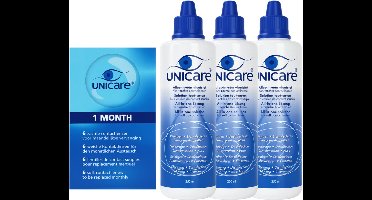 Unicare 3 maanden pakket 6 maandlenzen + 3 flessen lenzenvloeistof - voordeelverpakking -3,75