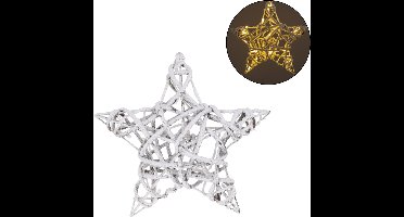 Ster rotan sneeuw 15led 40cm