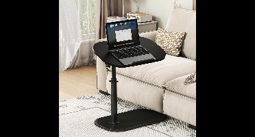 Verstelbare C-vormige bijzettafel met 360° draaiblad voor bank en bed