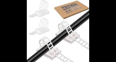 Zelfklevende Kabelclips Organizer voor Bureau - Verstelbare Kabelbinders (100 Stuks Wit)