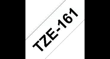 Brother TZe-161 labeltape zwart op transparant – breedte 36 mm
