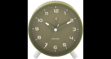 Karlsson Wekker Orgullo - Army green - 11x11x12cm - Modern - Wekker voor slaapkamer - Wekkers