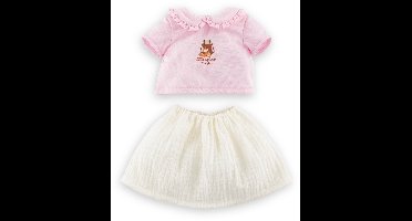 Corolle poppenoutfit T-shirt en jurkje Kleine Ontdekker 30cm dieren.