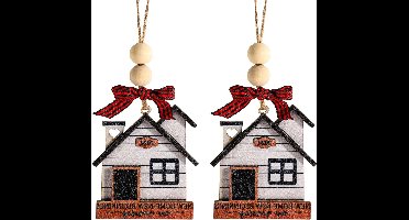 Nordivar - Kerstboomversieringen, Hangend Houten Huis Ornament 2024 - Nieuw Thuis Decoratie - Kerstboom Decoratie - Housewarming Geschenk