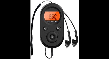 longziming -Persoonlijke zakradio - Draagbare Zakradio - Mini Draagbare Radio - met AM/FM-Ontvangst - Slank Ontwerp - Verlicht Display en Oplaadbare Batterij