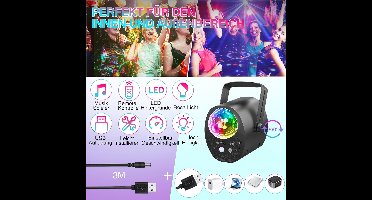 Discolamp Kinderen - Discobal - Feestverlichting met Afstandsbediening - Zwart