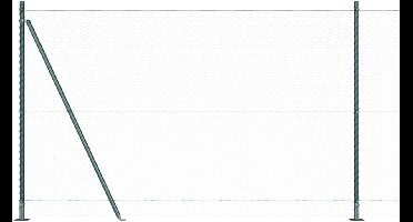 vidaXL - Hekpaal. - Groen