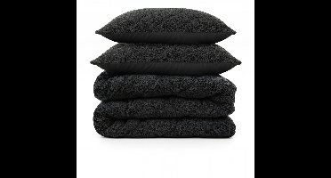 Sleeptime 2 in 1 Teddy Premium Dekbed zonder Overtrek - Dekbed Inclusief Slopen - 200 x 200 cm - Zwart