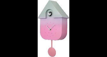 RVV® Koekoeksklok Modern - Koekoeksklok - Wandklok - met Kleurverloop en Wijzerplaat - Gradiënt, veelkleurig - 22cm x 8cm x 42cm