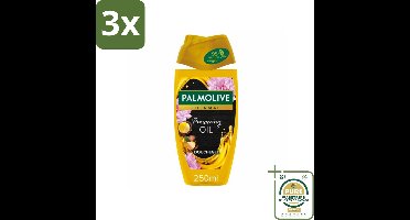 3 x Palmolive Douchegel Thermal Pampering Oil 250 ml - Grootverpakking - Douchegel - Macadamia-olie - Herstel - Hydrateren - Verzorging