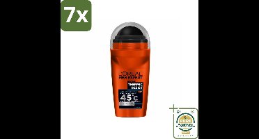 7 x L'Oréal Men Expert Deodorant Roller Thermic Resist 50 ml - Grootverpakking - Deodorant Voor Mannen - Anti-transpirant - Hittebestendig - Thermic Resist - Zweetbestendig